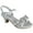 Silver, variant on Link Smart-79K Girl's Glitter Bow Strap Buckle Platform Wrapped Heel Sandals