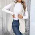 thumbnail image 2 of Long Vest For Women Sevevn Women's Fuzzy Fleece Vest Oversized Sleeveless Hooded Sherpa Jacket Casual Warm Outerwear, 2 of 8