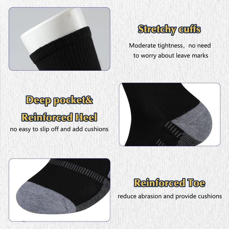 Cooplus Men's Crew Athletic Socks, 6-Pack photo 3