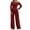 Red, variant on Casual Outfits for Women,Fashion Clothing Women's Two Piece Comfort Outfit Relaxed Drop Shoulder Tee with Flowy Wide Leg Pants Soft Casual Wear Set for Everyday - Red