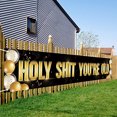 thumbnail image 2 of Banner Ushinemi Holy Sit You're Old Grande Hilarante Decoraciones de Cumpleaños 9.8x1.6ft, 2 of 2