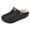 Black, variant on Men's Fleece Lined Mule Clogs Wide Toe Box Adjustable Buckle Strap Closed Toe Slip On Non Slip Warm Walking Shoes
