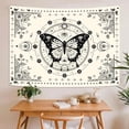 thumbnail image 3 of Skeleton Butterfly Tapestry Pink Skull Hippie Mushroom Plants Tapestry for Bedroom Moon phase Aesthetic Tapestries Wall Hanging for Living Room Dorm, 3 of 6