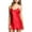 Red, variant on Jiyugala Clearance Intimates Women Cowl Neck Satin Mini Nightdress Silk Underwear Strap Cami Dress Sleepwear Pink