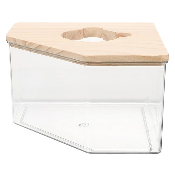 Raindrops Clear Acrylic Hamster Sand Bath Container Durable and Smooth for Storage and Bathing