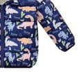 thumbnail image 5 of Quealent Kids Boy Girl Winter Hooded Puffer Jackets Coats Light Weight Padded Outerwear Navy for Size 18-24 Months, 5 of 7