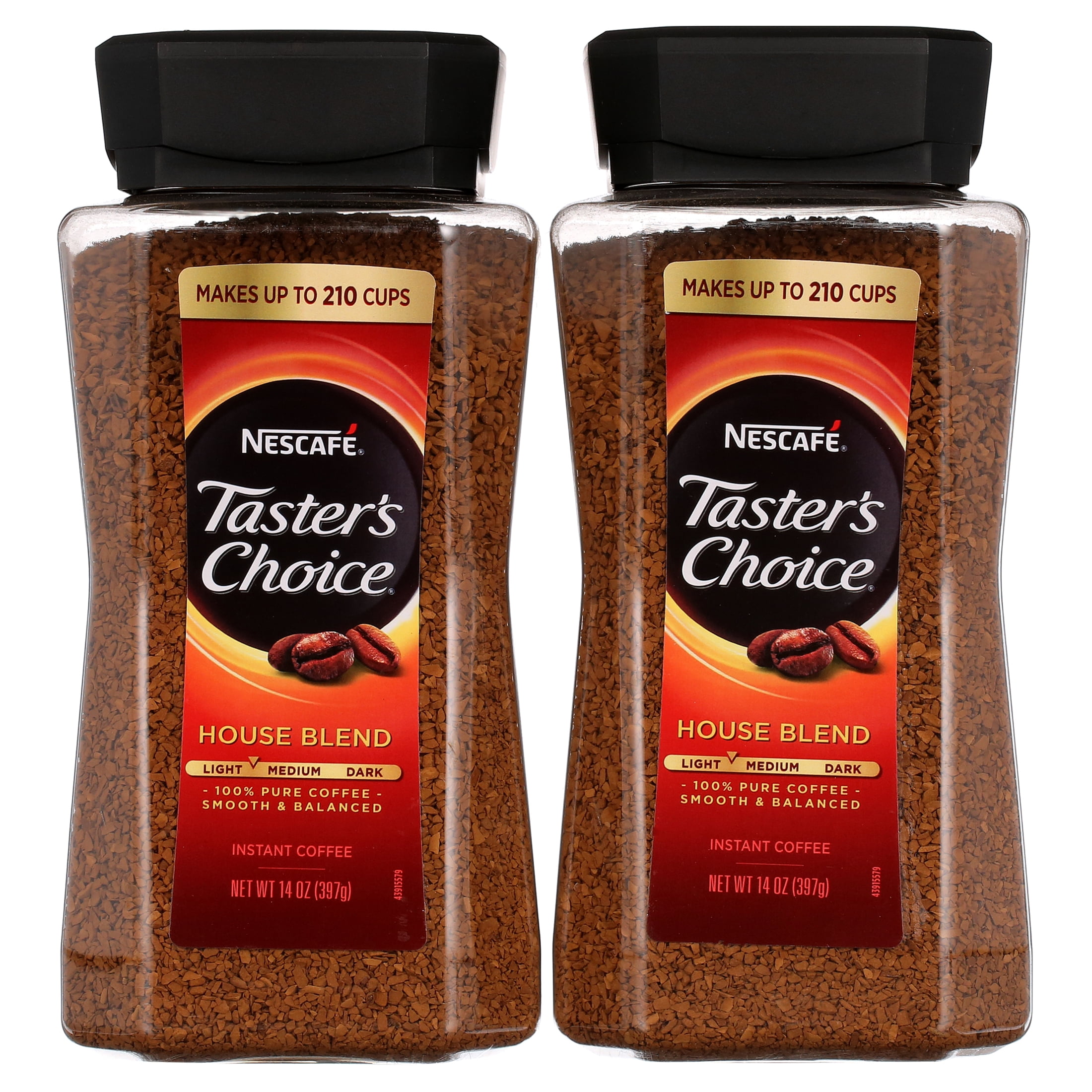 2 Pack Nescafe Taster's Choice Instant Coffee, House Blend, 14 oz