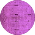 thumbnail image 1 of Ahgly Company Indoor Round Oriental Purple Industrial Area Rugs, 8' Round, 1 of 4