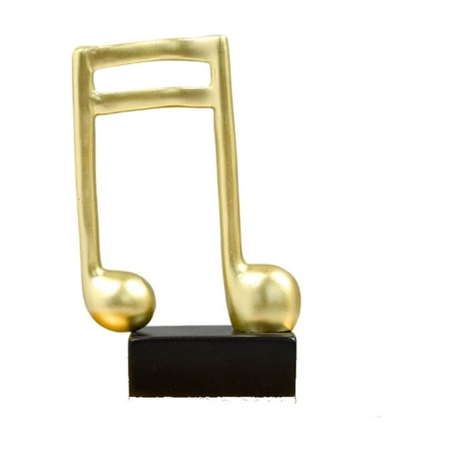 Note Set of 1 Golden Resin Musical Note Ornaments Decorative Hanging Notes for Christmas Tree and Home Decor Rkxzt