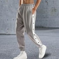 thumbnail image 5 of Pantalones deportivos de entrenamiento de baloncesto con botones de talle medio para hombre, 5 of 5