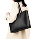 thumbnail image 1 of Bolso de hombro de piel sintética suave para mujer, bolso de mano de gran capacidad, color negro, 1 of 5