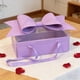 thumbnail image 4 of Caja de flores y pastel para San Valentín, caja de flores, envoltura de frutas delicada con lazo Violeta, 4 of 7