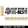 thumbnail image 2 of Your Work is Ze-Best Zebra Teacher Student School Self-Inking Rubber Stamp Ink Stamper - Brown Ink - Small 1-1/2 Inch, 2 of 7