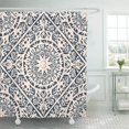 thumbnail image 1 of Cortina de ducha ABPHQTO con estampado de flores estilo mandala 165x180 cm, 1 of 2