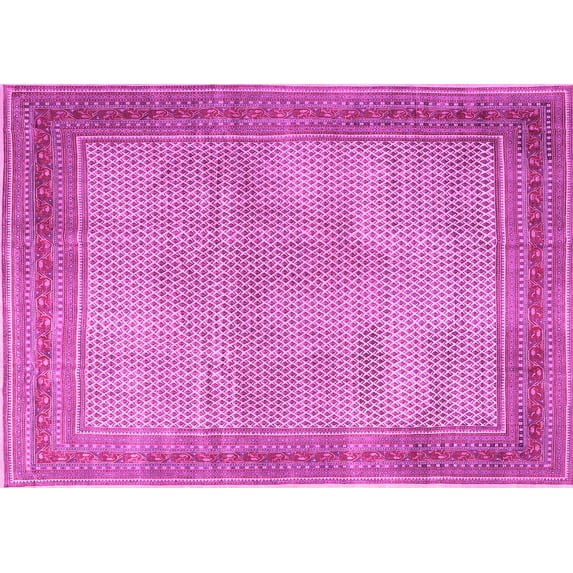 Ahgly Company Indoor Rectangle Persian Pink Traditional Area Rugs, 6' x 9'