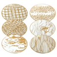 thumbnail image 1 of Certified International Assiettes Matric Matrix Gold 6 Pouces pour Déjeuner/canape, Ensemble de 6 Designs Assortis, Multicolore, 1 of 4