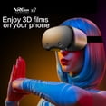 thumbnail image 2 of Dispositivo de realidad virtual Gafas 3D VR Auriculares Realidad Pantalla Gran ajustable para teléfonos inteligentes de 5-7 "Regalos Soporte - remoto sin control remoto Fanmusic Dispositivo de realidad virtual, 2 of 6