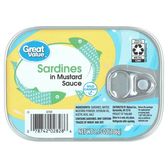 Great Value Sardine in Mustard Sauce, 3.75oz