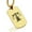 Gold, variant on Stainless Steel Tribal Libra Zodiac (Scales) Dog Tag Pendant Necklace