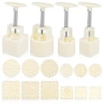 thumbnail image 1 of SHISUYAN White ABS Mooncake Mold Hand Press for Kitchen Use 4 Piece Set Safe Material, 1 of 8