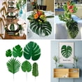 thumbnail image 3 of KAKOWELY 1 juego de hojas de monstera artificiales, hojas de palma, adorno para decoración de bodas y fiestas., 3 of 5