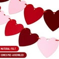 thumbnail image 5 of Felt Garland Heart Banner, Pre-Strung | Valentines Day Decorations | Red Pink Valentines Garland Banner | Anniversary Wedding Party Decorations | Outdoor Home Hanging Valentine's Day Decor, 5 of 8