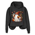 thumbnail image 4 of Yuhangmm Halloween Sweatshirts for Women Halloween Sweatshirt Letter Graphic Tee Oversized Pullovers Loose Tops with Cute Design Black M, 4 of 4