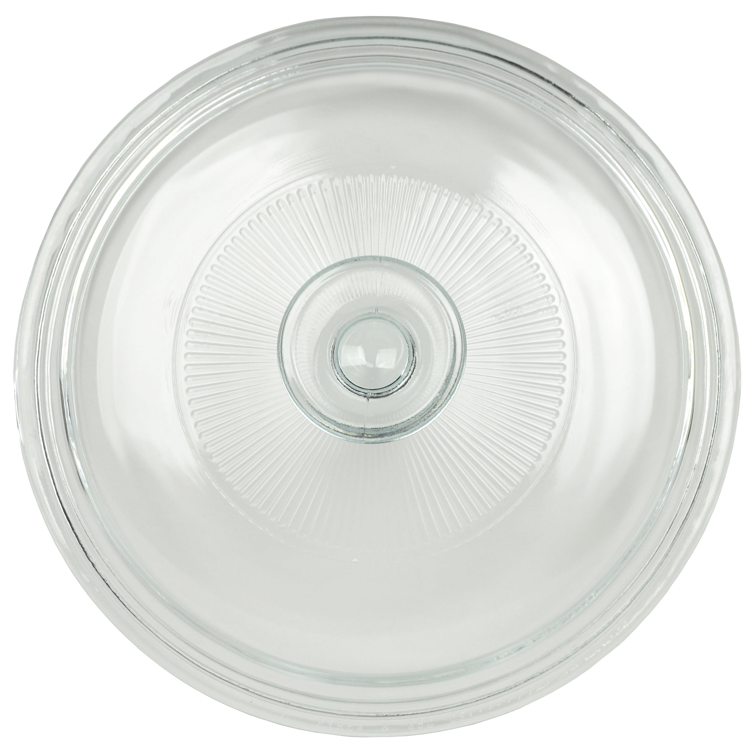 CorningWare G-5C Clear 1.5 Quart Fluted Round Replacement Glass Lid (6-Pack)