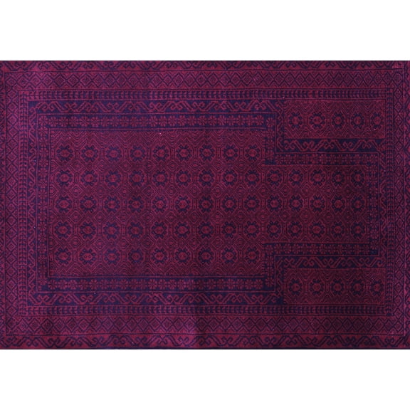 Ahgly Company Indoor Rectangle Persian Purple Traditional Area Rugs, 5' x 7'
