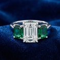 thumbnail image 3 of Pompeii Certified 5Ct Green Emerald Diamond Ring 14k Gold or Platinum Lab Grown, 3 of 5