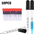 thumbnail image 4 of facefd 1ML Glass Graduated Dropper with Rubber Cap Straight Drip Tube Dropping Pipette for Laboratory Painting, 10pcs, 4 of 9