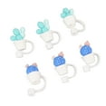 thumbnail image 1 of Tapa de Pajita de 6 uds Adornos de Silicona Reutilizables con Bonitos Dibujos Animados Tapas de Puntas para Beber Tapones a Prueba de Polvo e Higiene ANGGREK  Otros, 1 of 8