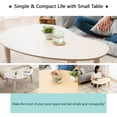 thumbnail image 4 of EMOOR Wood Folding Coffee Table Pear-Shaped (31.5"x20.5") Natural, Floor Sitting Low Table Small Space Minimalist Japanese Tatami Room, 4 of 7