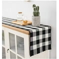 thumbnail image 2 of Fennco Styles Rustic Collection Buffalo Check 14 x 103 Inch Cotton Blend Table Runner - Black Check Table Runner for Banquets, Christmas, Holiday, Special Events and Home Décor, 2 of 7
