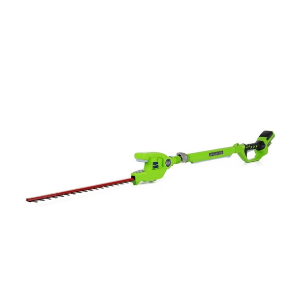 Discontinued Greenworks 24V 20inch Cordless Pole Hedge Trimmer with 2.0 Ah Battery and