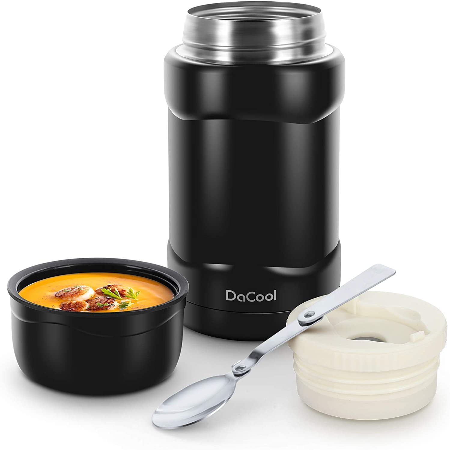 DaCool Hot Food Jar Insulated Lunch Containers 24 Oz Vacuum Stainless ...