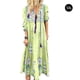 thumbnail image 1 of Vestido largo con estampado floral bohemio Cuello en V Cordón con cordones Ropa de manga larga seitruly AP000133-56B, 1 of 6