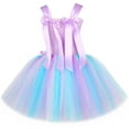 thumbnail image 6 of SRZYMJ Girls Dress Tutu Party Gown Sparkly Sequin Mesh Layered Skirt for Birthday Halloween Celebration f-Pink 3-4 Years, 6 of 9
