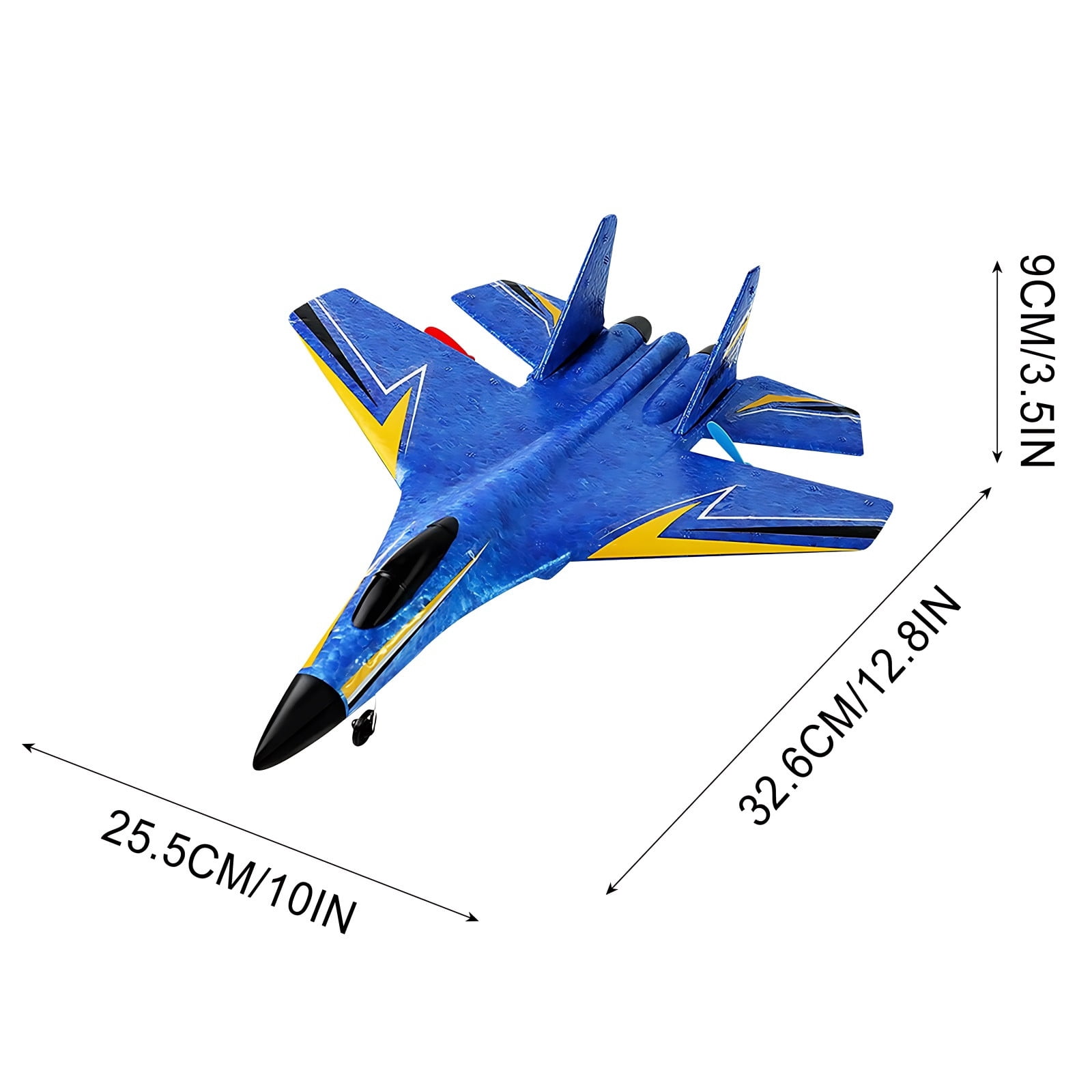 2025 New Gliders Airplane, Upgrade RC Plane Remote Control Glider Airplanes 2.4 GHZ, Collision Nose RC Plane  with Lights for Age 8-10 Years Old and Beginners (Blue)
