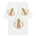thumbnail image 2 of Authentic Hotel and Spa Turkish Cotton Pineapple Embroidered White 3-piece Towel Set, 2 of 5