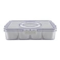 thumbnail image 4 of Cook With Color 8-Compartment Snackle Box, Charcuterie and Snack Container, Divided Serving Tray with Lids and Handle, Dishwasher Safe, White, 4 of 5
