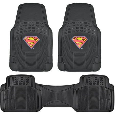 Bdk Original Superman Car Floor Mats Rubber 3 Pieces Heavy