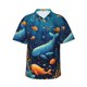 thumbnail image 1 of Balery Whimsical Underwater Fantasy Camisas hawaianas de manga corta para hombre, camisas playeras de corte holgado, camisas de vacaciones con botones,Medium, 1 of 7