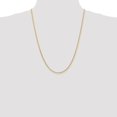 thumbnail image 3 of 14K Solid Yellow Gold 1.9mm Parisian Spiga Wheat Link Chain Necklace, 3 of 4