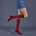 thumbnail image 3 of Minnieouse Calcetines altos a rayas Día de San Valentín para diario Fiesta de Halloween Raya roja Type3 Minnieouse AP008903-31, 3 of 3
