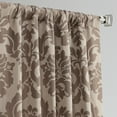 thumbnail image 4 of Astoria Taupe & Mushroom Designer Damask Curtain (1 Panel), Astoria Taupe & Mushroom, 50W X 120L, 4 of 6