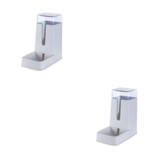 Methold Cat Bowl Pet Supplies - Dispensador automático de capacidad de 3500 ml fabricado en PP no tóxico con fondo antideslizante Blanco Dispensador de agua 2Conjunto