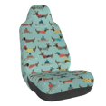 thumbnail image 1 of Wukai winter ski Dachshund Full Set Car Seat Covers with Soft Padding Universal Auto Front Seats Protector and Cushion Mat, 1 of 5