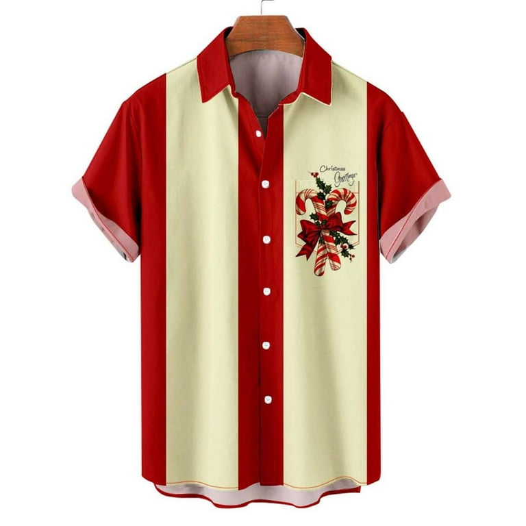 Christmas short sleeve store button down