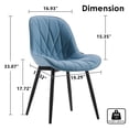 thumbnail image 6 of YOUNIKE Dining Chairs Set of 2, Faux Leather Upholstered Kitchen Chairs, Armless Side Chairs with Ergonomic Backrest, Mid Century Modern Dining Chairs,Blue, 6 of 14